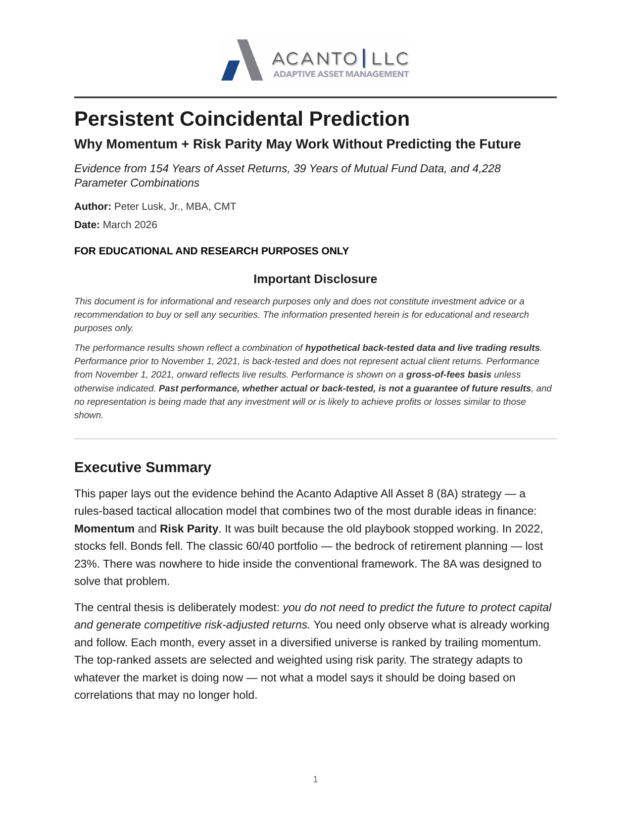 Adaptive All Asset Strategy (8A) Cover